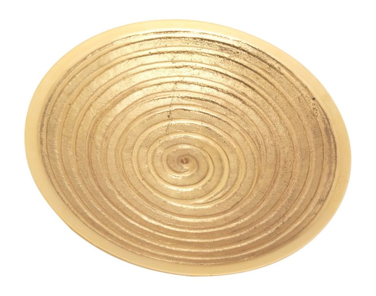 Świecznik z mosiądzu - miseczka ze spiralą