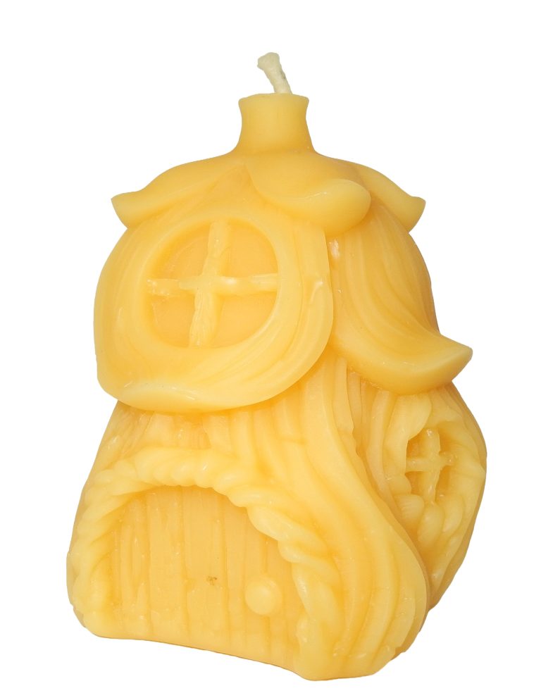 Domek Leśnej Wróżki nr 2 – Ręcznie Robiona Świeca z Wosku Pszczelego | Lawendomania