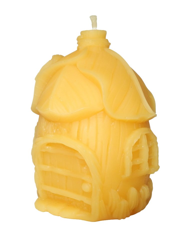 Domek Leśnej Wróżki nr 3 – Ręcznie Robiona Świeca z Wosku Pszczelego | Lawendomania