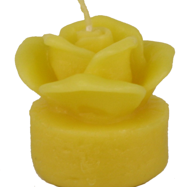 Mała różyczka TL - świeczki z wosku pszczelego - op. 3 sztuki