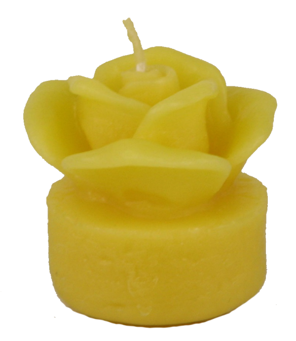 Mała różyczka TL - świeczki z wosku pszczelego - op. 3 sztuki