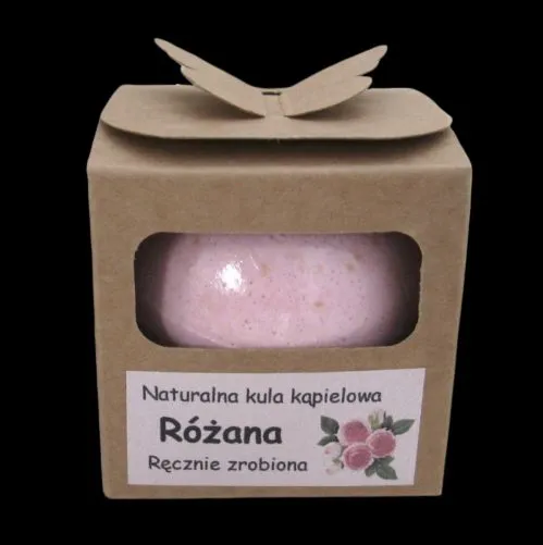 Różana - naturalna kula kąpielowa - 6 szt.