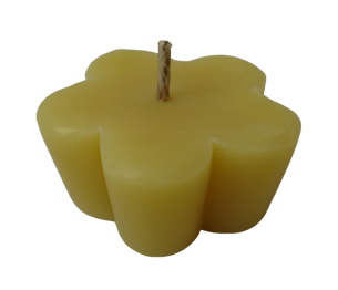 Kwiatek - świeczka pływająca z wosku pszczelego - 24 sztuki