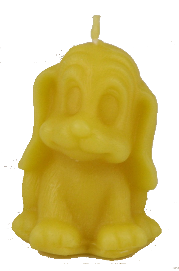 Piesek - świeczka z wosku pszczelego