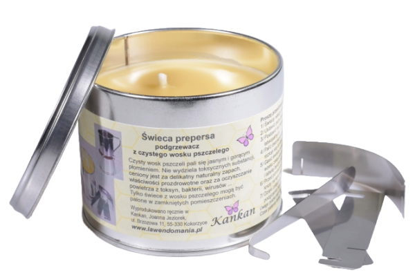Świeca prepersa - podgrzewacz z wosku pszczelego