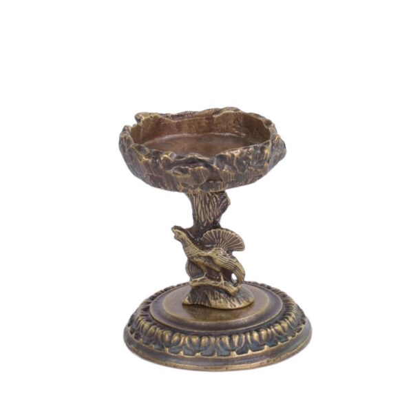 Świecznik metalowy z głuszcem